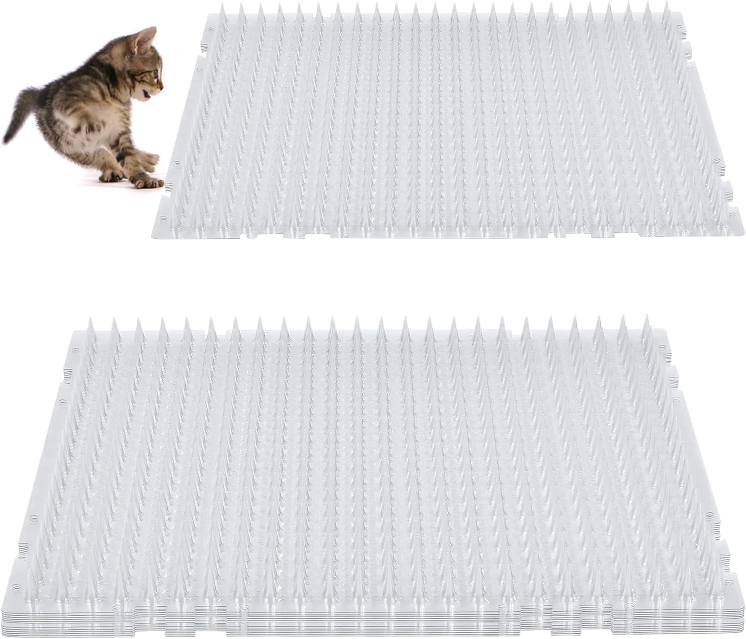 Aemygo 12 Pack Cat Repellent Outdoor Scat Mat with Spikes, Cat Deterrent Outdoor