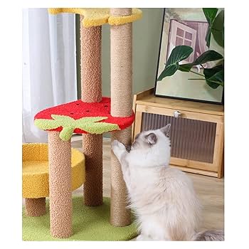 ★⭐︎キャットツリー ねこクライミングフレーム 小型猫一体型 キャットツリータワー 猫クライミングフレーム 一体型猫フレーム