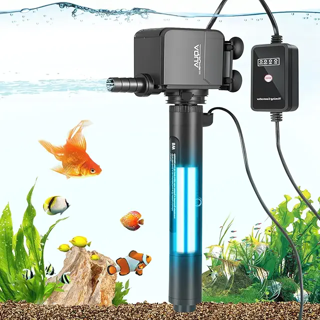 Aolawco 4-in-1 Aquarium Filter für 900 Liter mit UV-Lampe und Timer