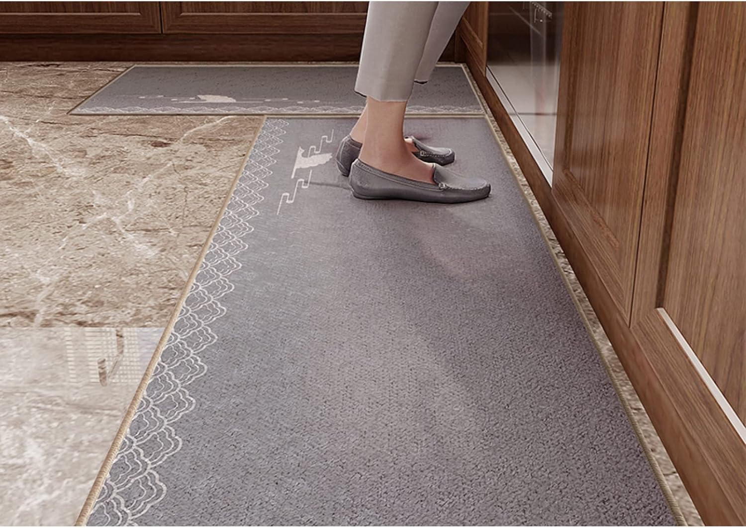 美品】芽風 mefu ゆったり ワンピース チェック柄 コットンリネン 38