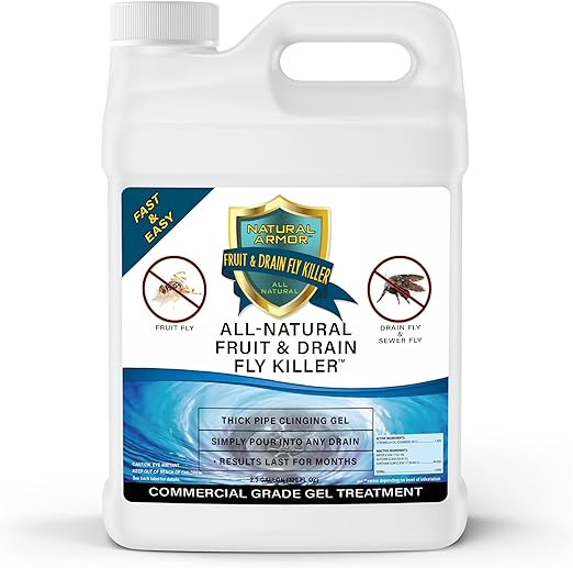 Fruit Fly & Drain Fly Killer - Simple Commercial Drain Gel Treatment - Eliminates Gross Fruit Flies, Drain Flies, Sewer Flies & Gnat Infestations from Any Drain Fast & Easy - 2.5 Gallon (320 Ounces)