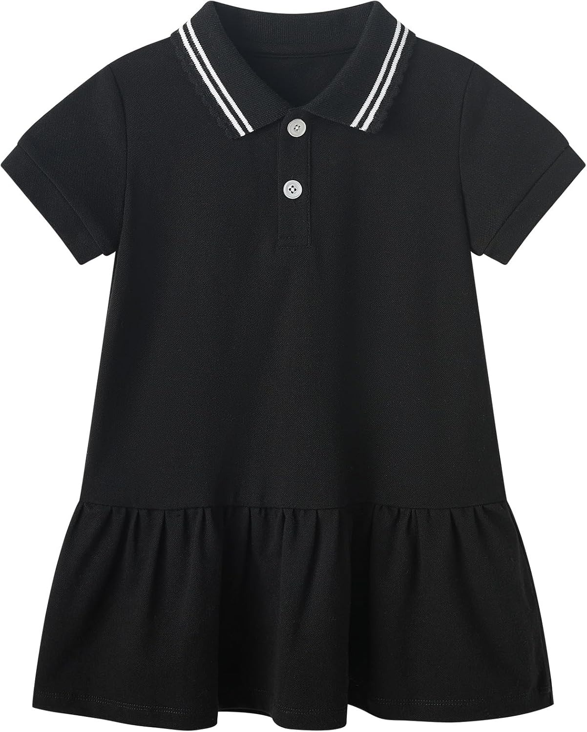 pureborn Baby Girl Dress Cotton Playwear Soild Color Dresses 0-6 Years