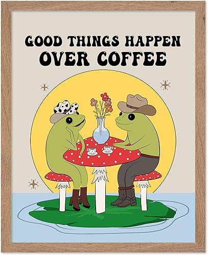 Miniatura 7 de Poster Master Póster con texto en inglés «You Are Exactly Where You Need To Be», impresión retro de rana, arte musical, arte de hongos, arte de cita