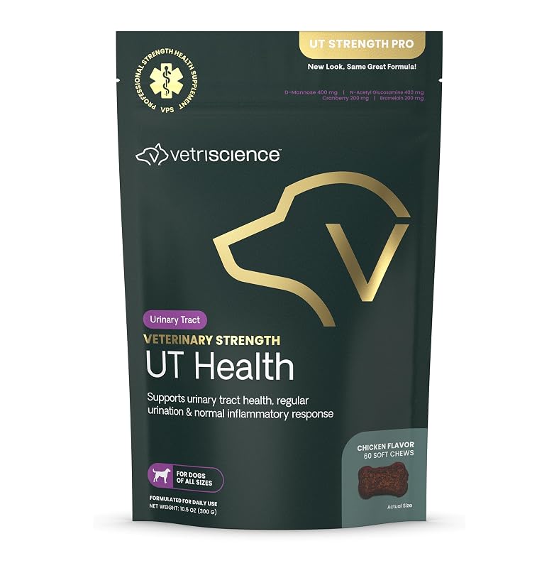 Suplemento em Mastigáveis para Saúde Urinária de Cães VETRISCIENCE sabor frango, cranberry e fígado — 60 unidades