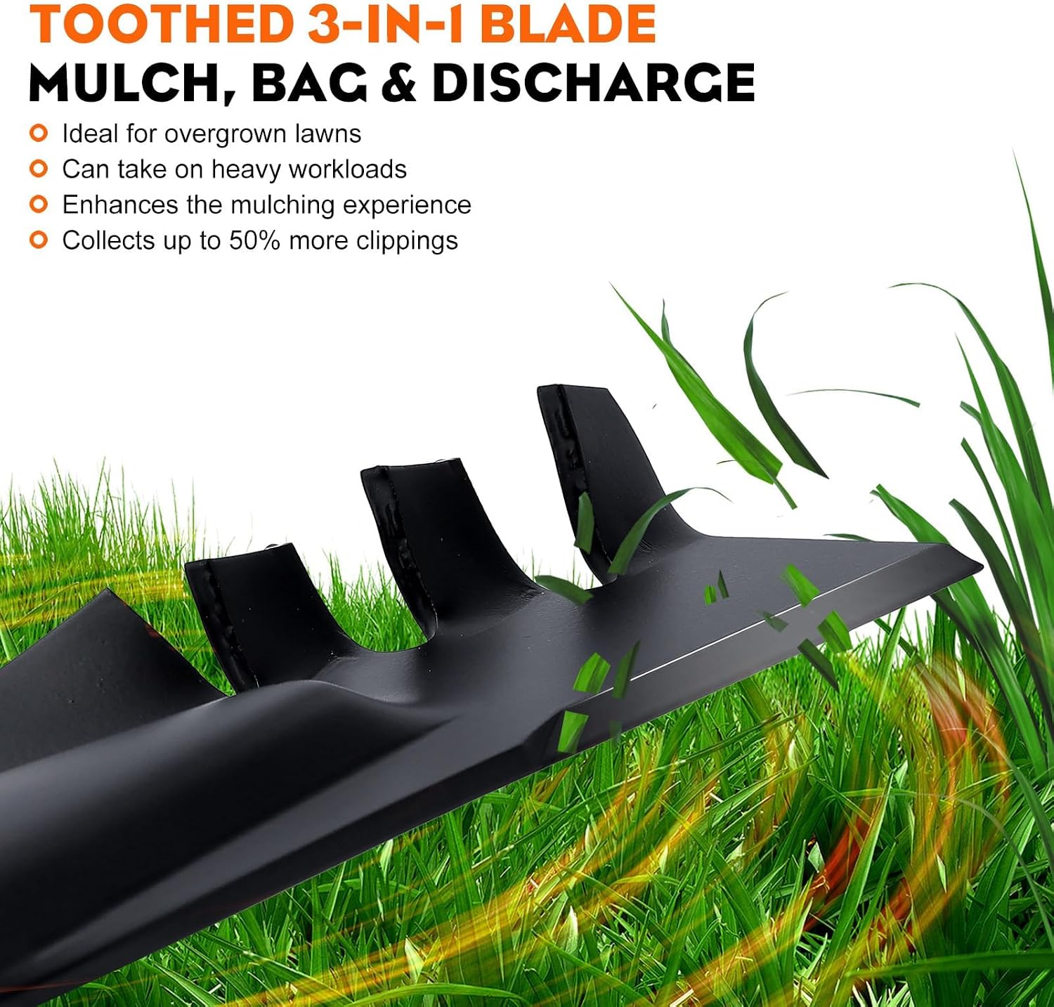 Hipa 2-Pack 942-04290 46 Inch Mulching Blades 6 Point Star Set for Cub Cadet XT1-46 XT1 XT2 LT46 LX46 LTX1046 LTX1045 46'' Deck Lawn Tractor Replace for 942-04290-X 942-04244A 942-04244 Mower Blades