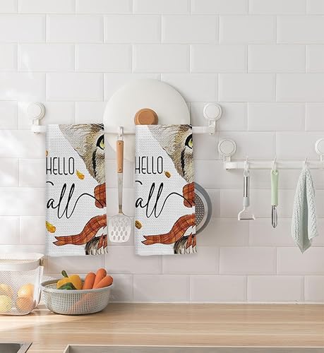 Miniatura 5 de Toallas de cocina de otoño, toallas de mano con hojas de arce para cocina, decoraciones de otoño para el hogar, decoración de cocina de otoño,