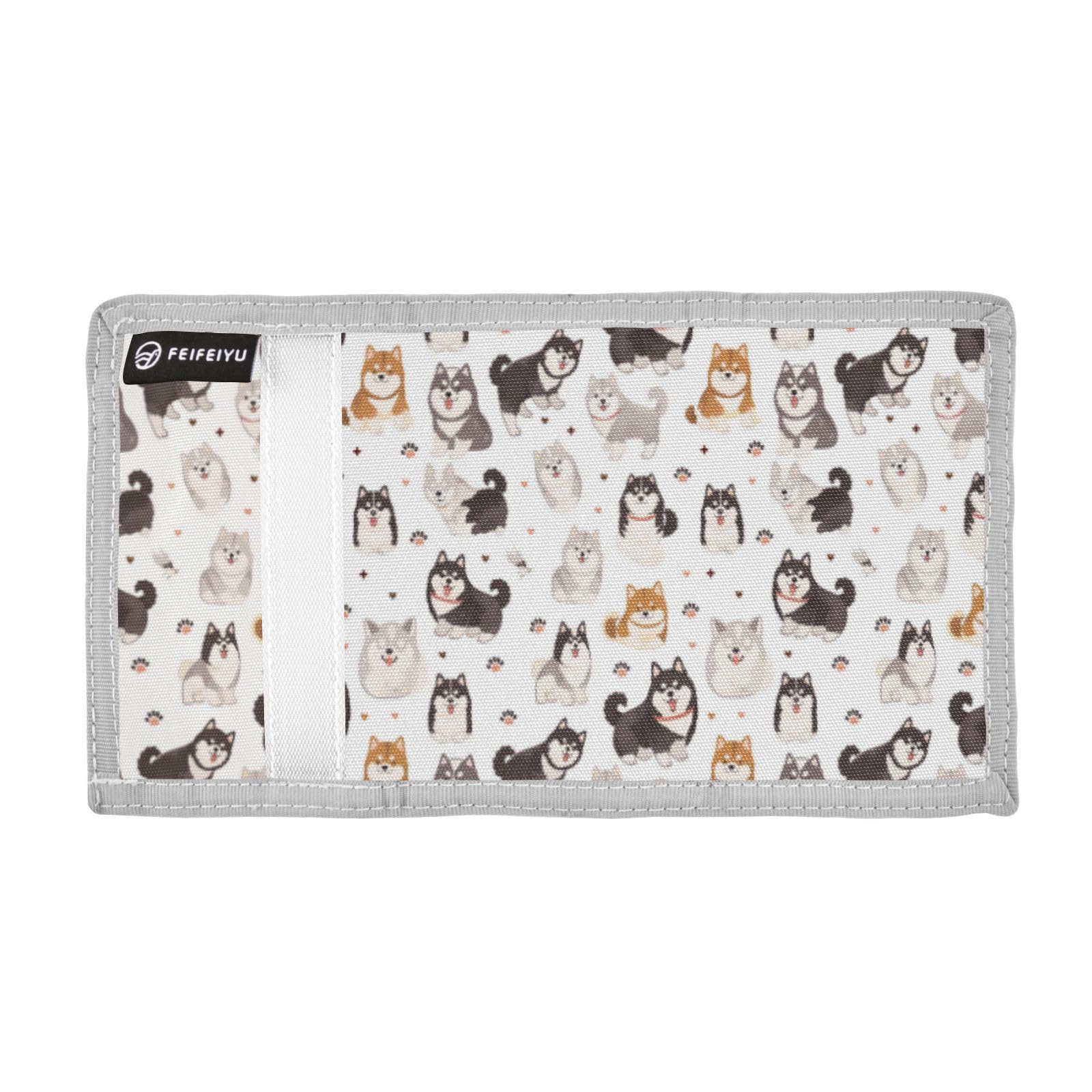 Wusikd Husky Dog Kids Wallet for Boys Girls Paws Toddler Trifold Wallet Novelty Wallet for Teens Women Men