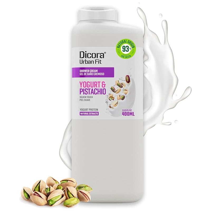 Sabonete líquido corporal Dicora UrbanFit com iogurte e pistache, 400 mL