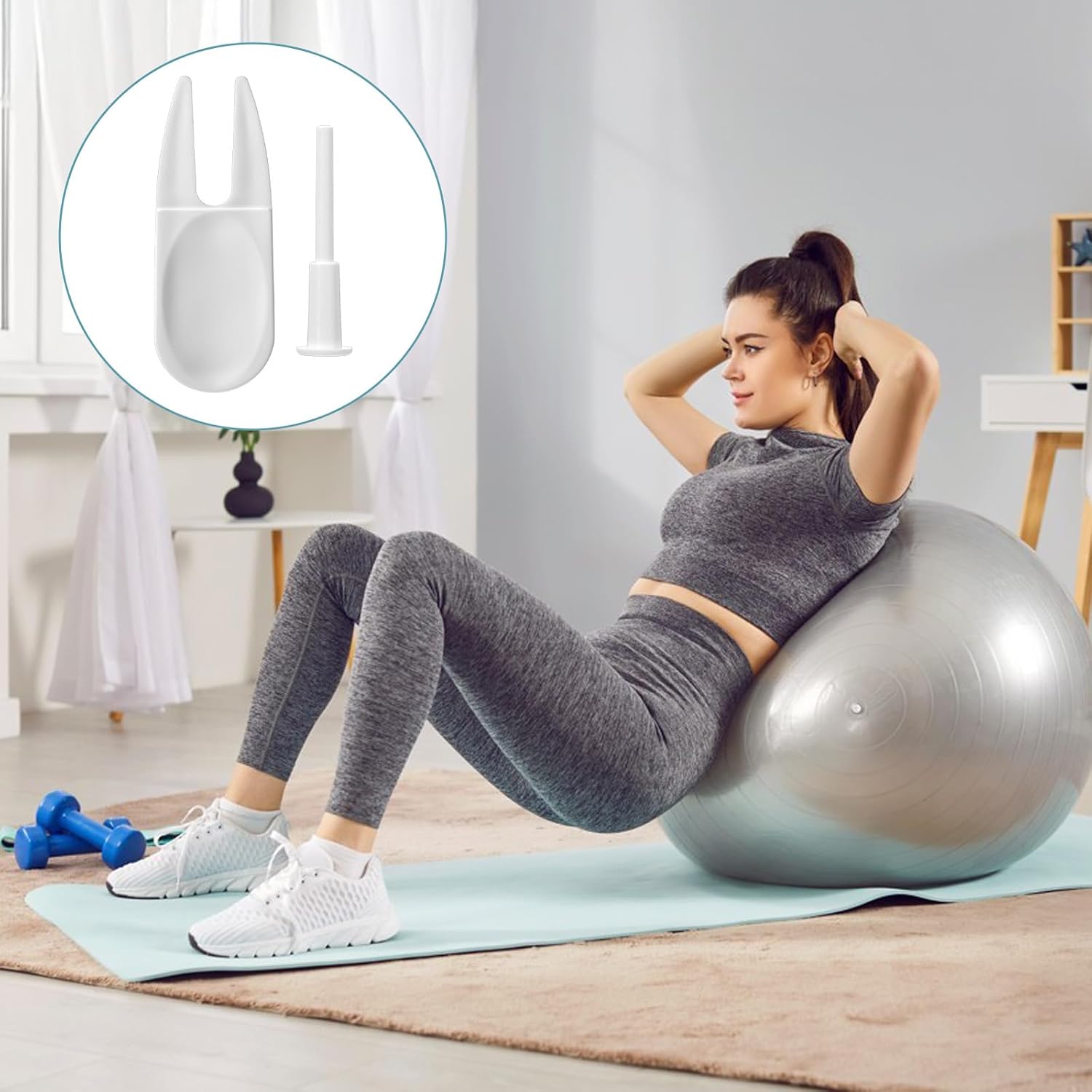 12 PCS Exercise Ball Plug Replacement, 10 Yoga Ball Fitness Air Stopper Plugs & 2 Plugs Removal Devices Kit Inflatable Air Plug Valve Nozzles Pin for Fitness Pilates Exercise Balls Inflatable Bed Pool