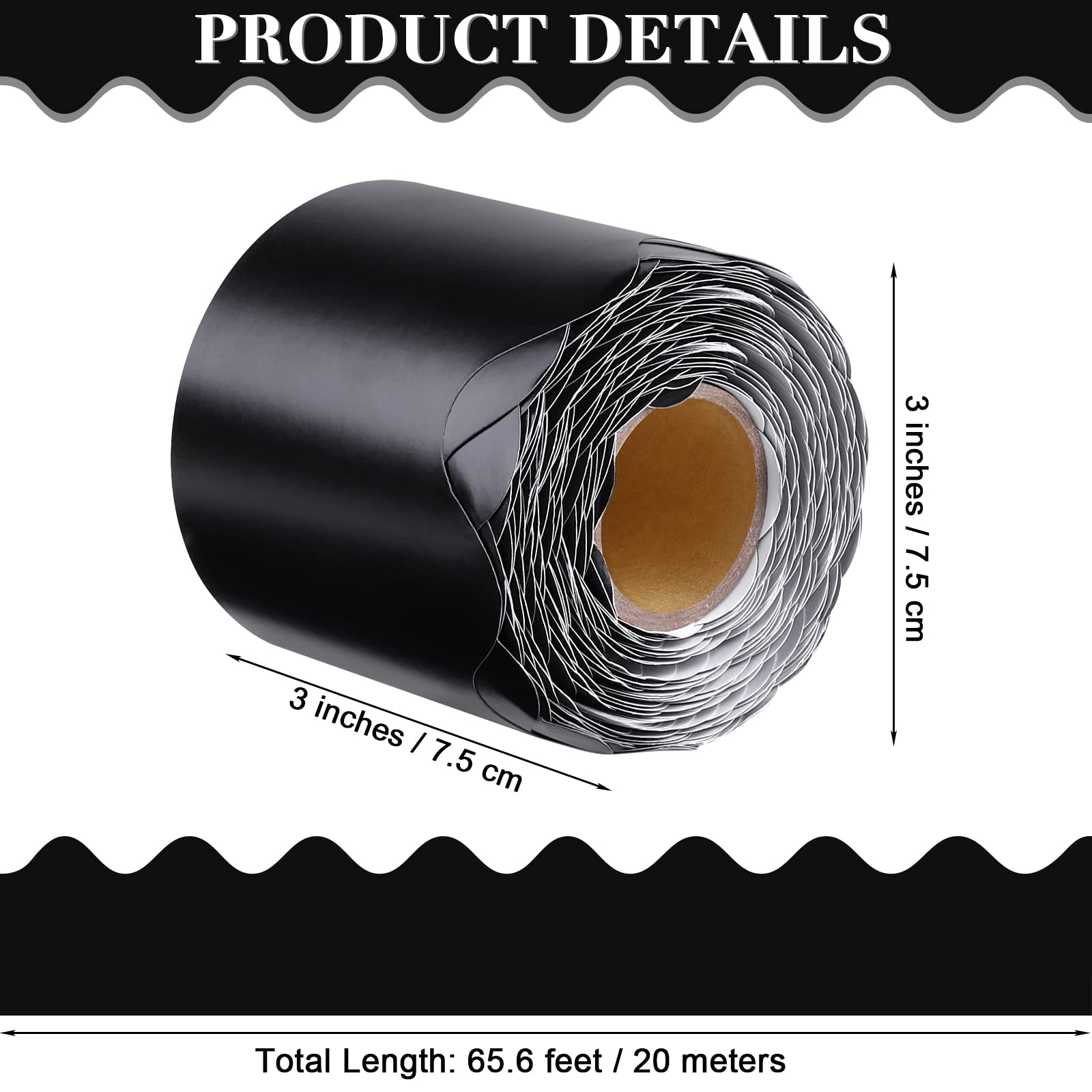 Glitzer-Bordüre Für Pinnwand & Tafel – 20 M Lange Dekorationsleiste (Gold, 7,5 Cm Breit)