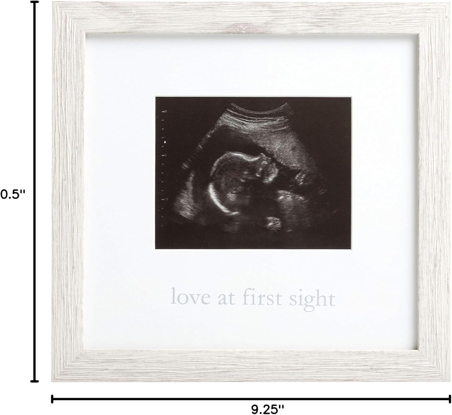 Kate & Milo Rustic Sonogram Picture Frame, Love at First Sight Gender-Neutral Baby Keepsake, Ultrasound Picture Frame, Modern Nursery Décor