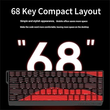 MADLIONS FIRE68 Ultra Magnetic Switch Keyboard,Aluminium CNC Hall Effect Rapid Trigger Gaming Keyboard Fast Adjustable Actuation Custom RGB Programmable NKRO 65% Wired Mechanical Keyboard (Black)