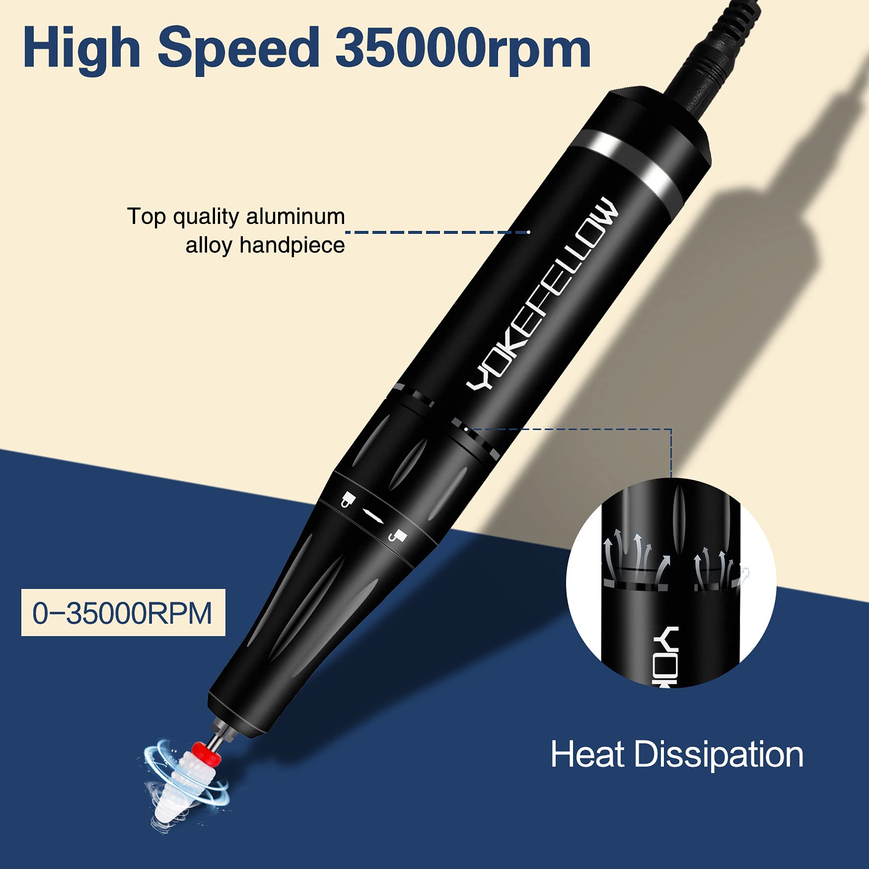 Yokefellow 4000RPM Nail Drill Machine - Image 3