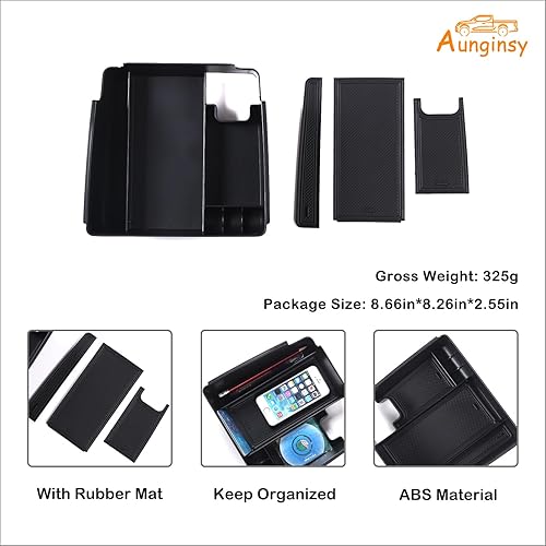 Miniatura 8 de Aunginsy Caja de almacenamiento para reposabrazos compatible con Nisan Frontier 2022 2023 2024 Pickup Truck Central Console Organizador, bandeja