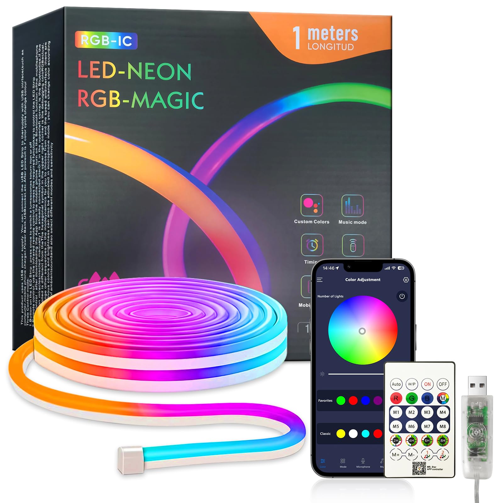 ネオンライト USBタイプ 大量まとめ売り 中古・動作未確認・数量不明 Amazon.co.jp: LEDネオンライト 1m USB給電 RGBIC チューブ式 音楽同期