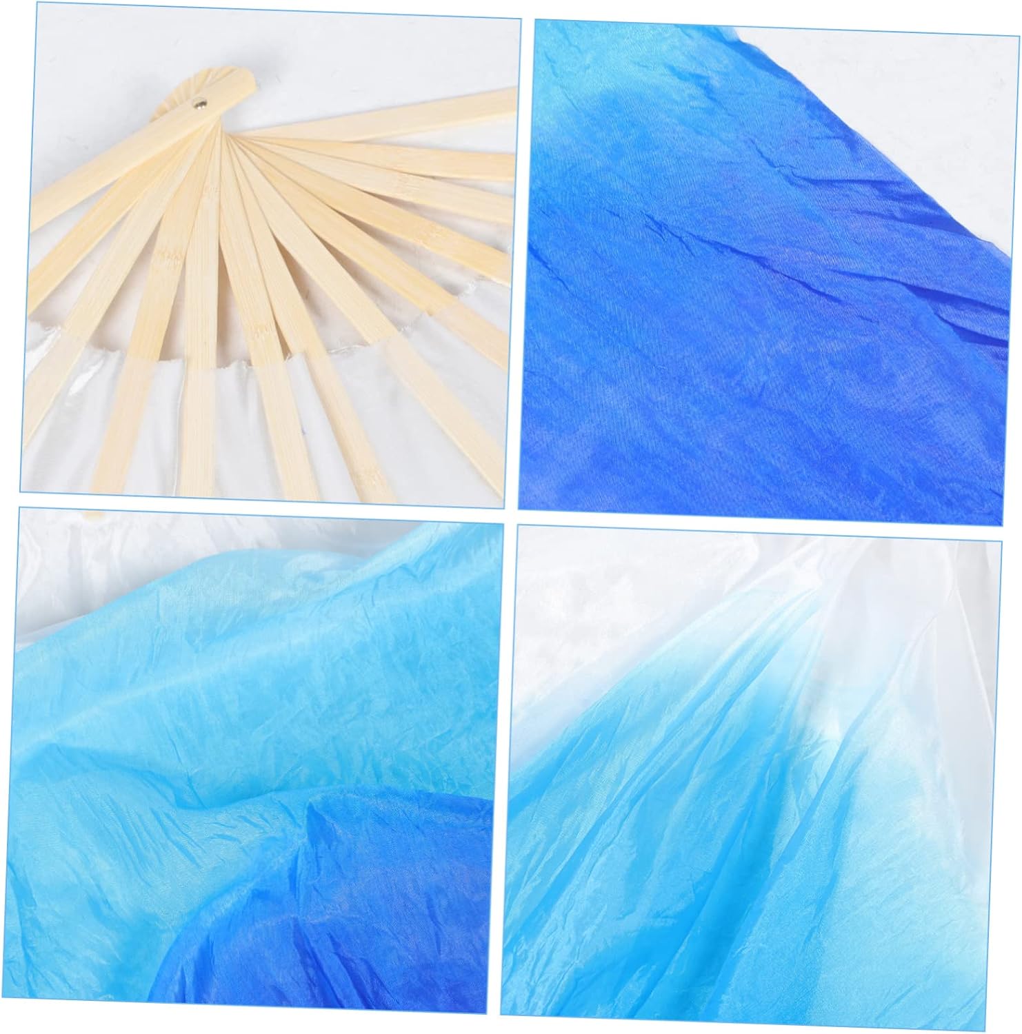 2sets Fan Large Hand Fan Wood Handle Suitable for Multiple Performances 2pcs*2