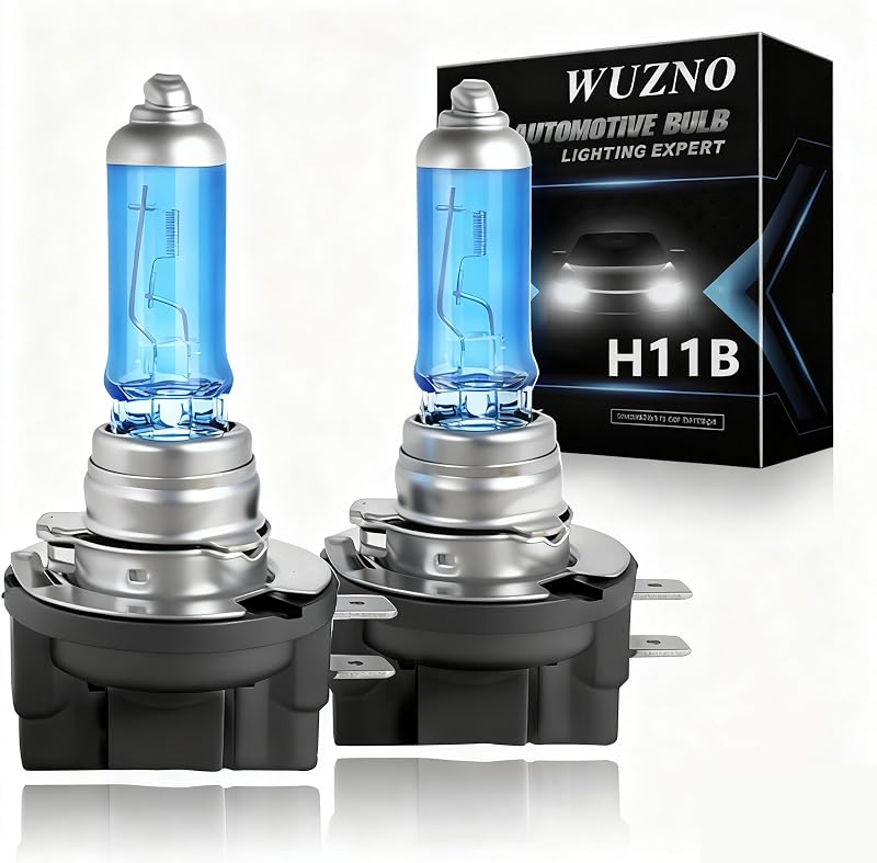 Lâmpada de farol halógena H11B Wuzno 12 V 55 W 5000 K para Hyundai e Kia – Pacote com 2