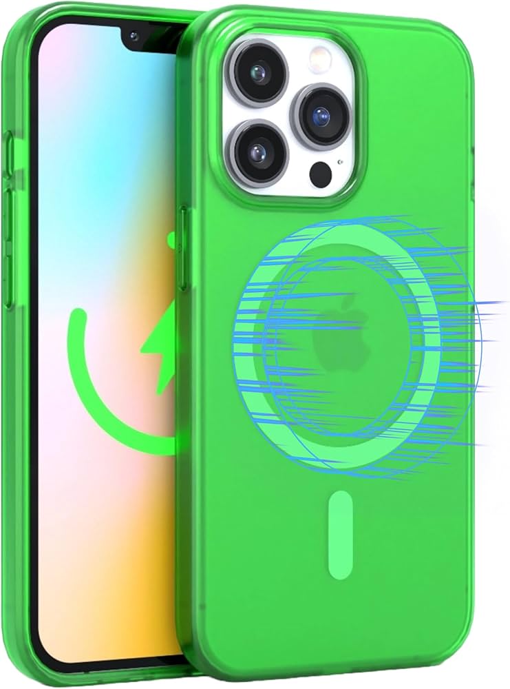 Amazon.com: FELONY CASE - Neon Green Crystal Clear Phone Case for