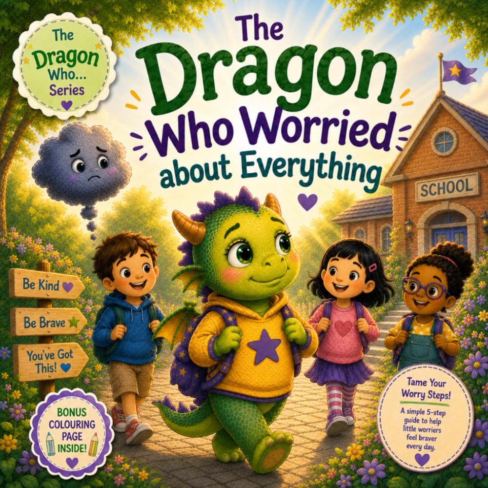 The Dragon Who Worried Too Much: A Gentle Story About Anxiety, Courage, and Quieting Big Worries