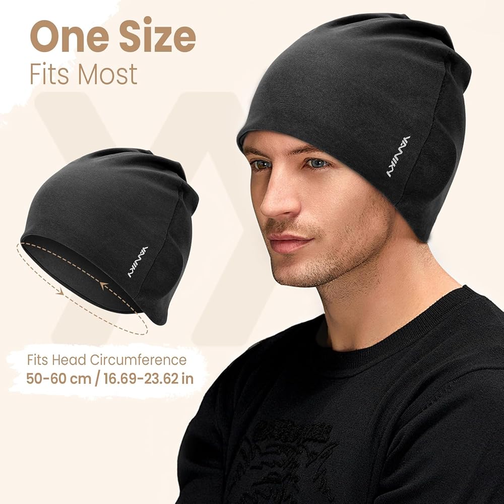 Amazon.com: YANIKY Beanie for Men - Women Modal Sleep Cap Cotton