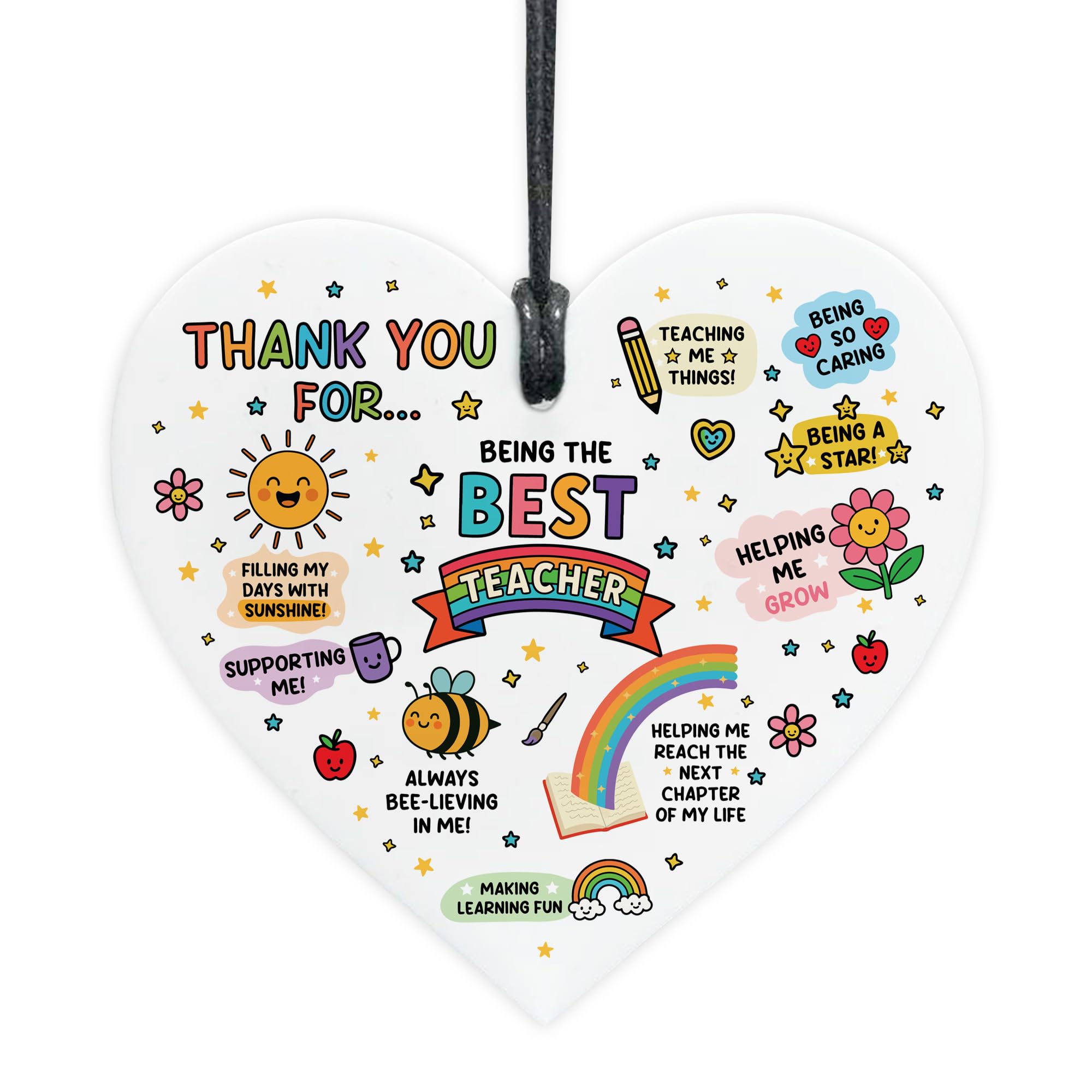 Red Ocean Teacher Thank You Heart Teacher Appreciation Gift For Women End of Term Gifts For Leaving School Nursery Preschool Gift Teachers