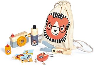 Tender Leaf Toys - Safari Adventure - 10 Pcs Outdoor Adventure Educational Playset for Kids, Exploration Kit with Drawstring Backpack - Gift Set for Camping, Hiking, and Pretend Play - Age 3+
