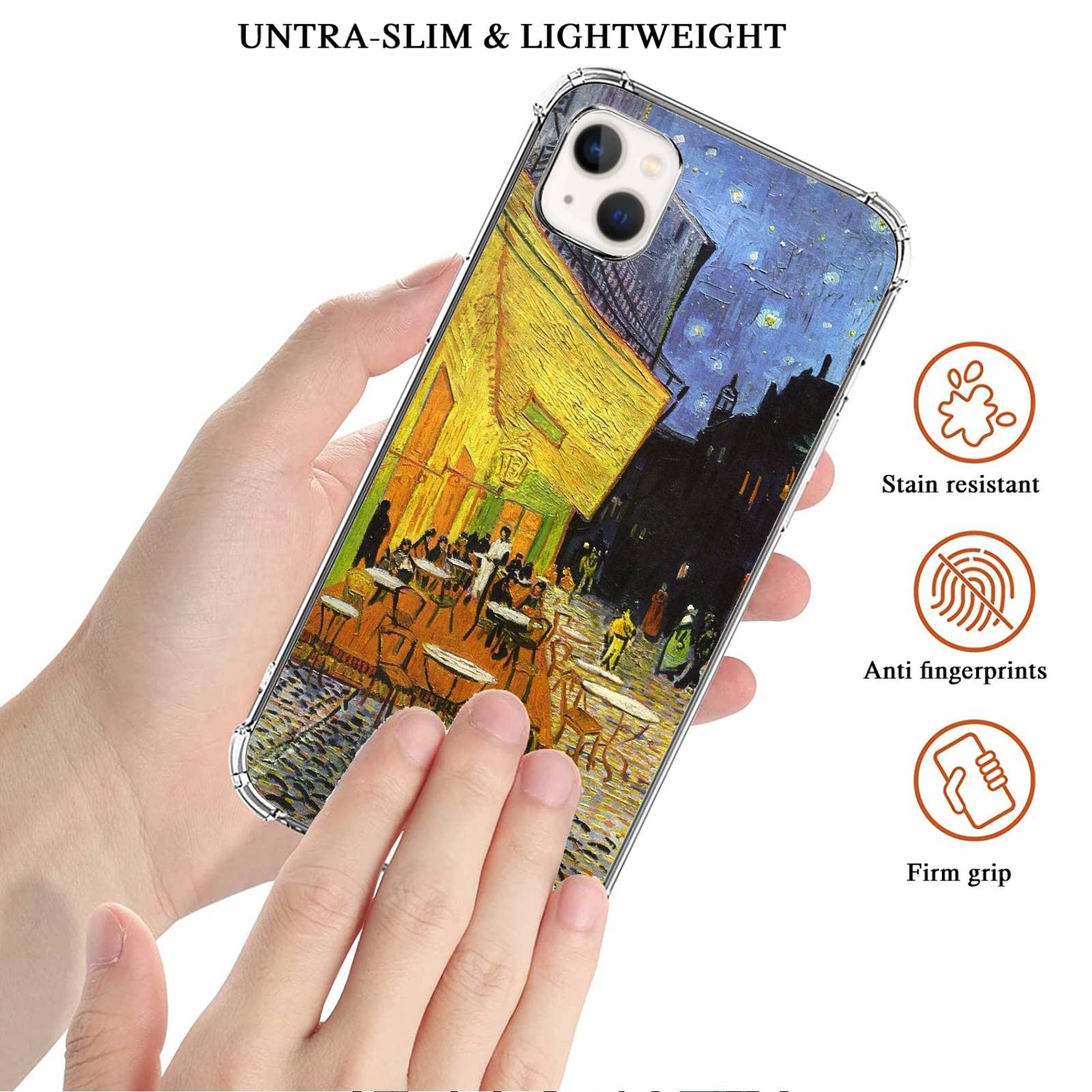 Custodia Per IPhone 13 Con Opere Di Van Gogh - Tre Dipinti D'Artista - Cover Antiurto In TPU Morbido - Design Artistico Unico