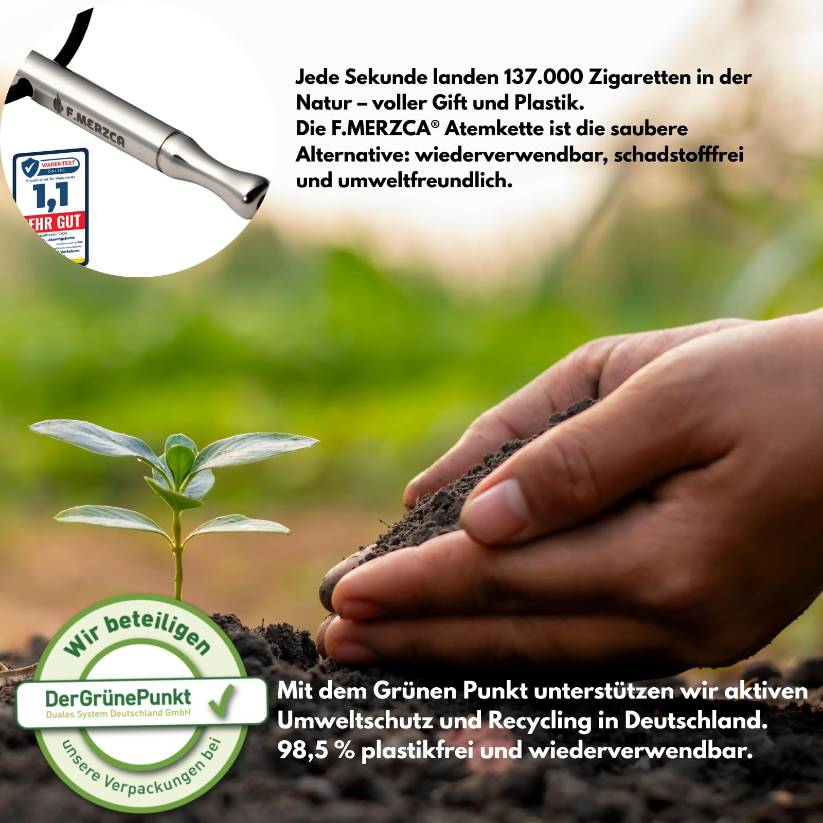 Rauchentwöhnung Atemholz mit leckerem Minze, Blaubeere und Eukalyptus Mix Geschmack – 9× Filter MIT MEHR WIDERSTAND – Zigarettenersatz & Rauchfrei Hilfsmittel (Generation 1)