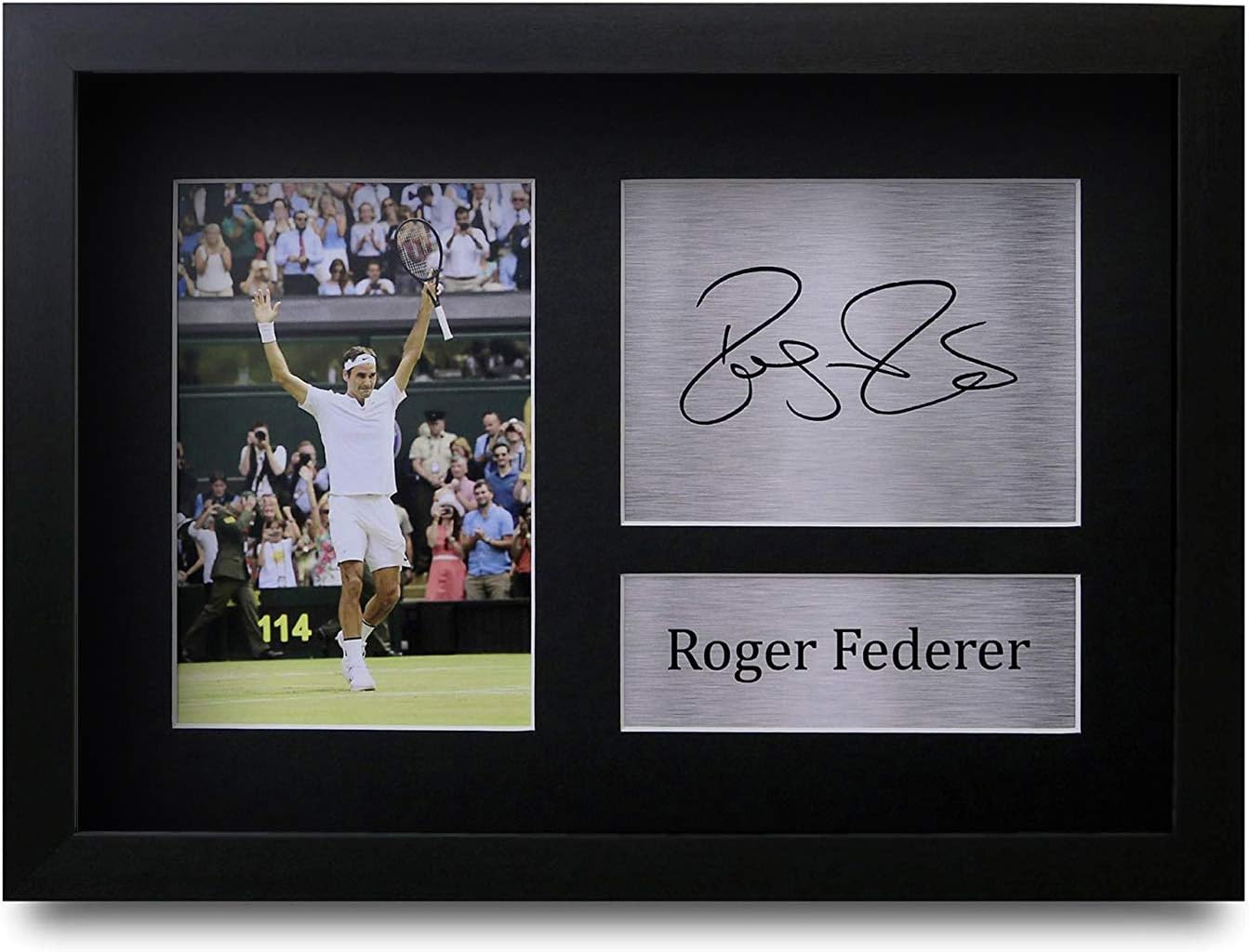 HWC Trading FR Roger Federer Gift Signed FRAMED A4 Printed Autograph Tennis Gifts Print Photo Picture Display
