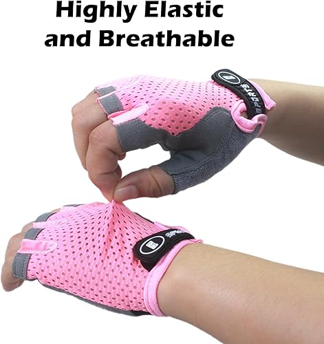 Miniatura 3 de Guantes de ciclismo para niños, sin dedos, transpirables, antideslizantes, para jóvenes, niños y niñas, ciclismo, motocicleta, motocross, deportes