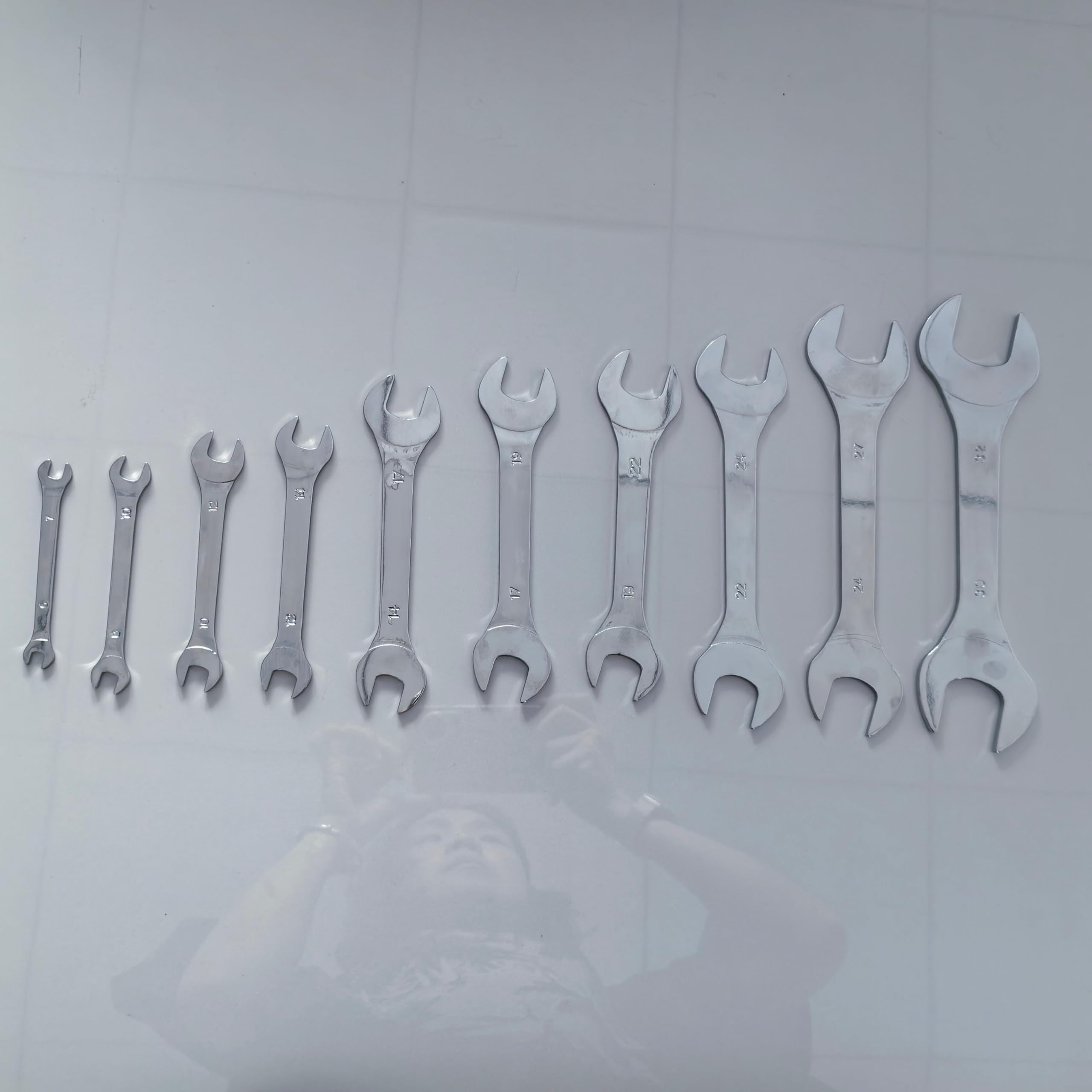 Set di chiavi a testa aperta, 10 pezzi, ultra sottili, a doppia testa, metriche da 6 mm a 32 mm, strumenti sottili per Halfords forSealey