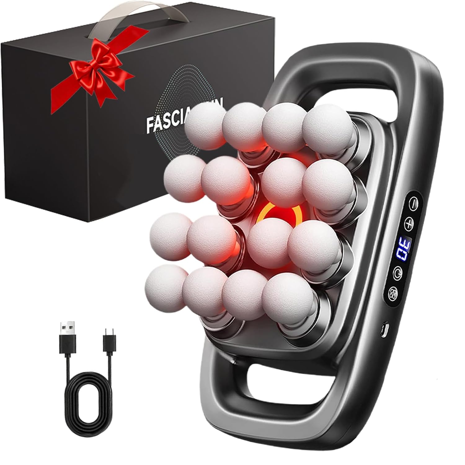 16 Head Massage Gun Deep Tissue Melt Deep Knots Muscle Tension in 60 Seconds with 30 Intensity Levels