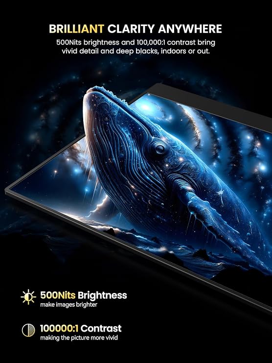 UPERFECT 4K OLED Portable Monitor, 13.3 UHD 3840x2160 Laptop Display, 150% sRGB, 500 Nits, 1ms Response, Ultra-Slim Aluminum Design, Travel Monitor for PC, Phone, Game Console - UColor O Lite
