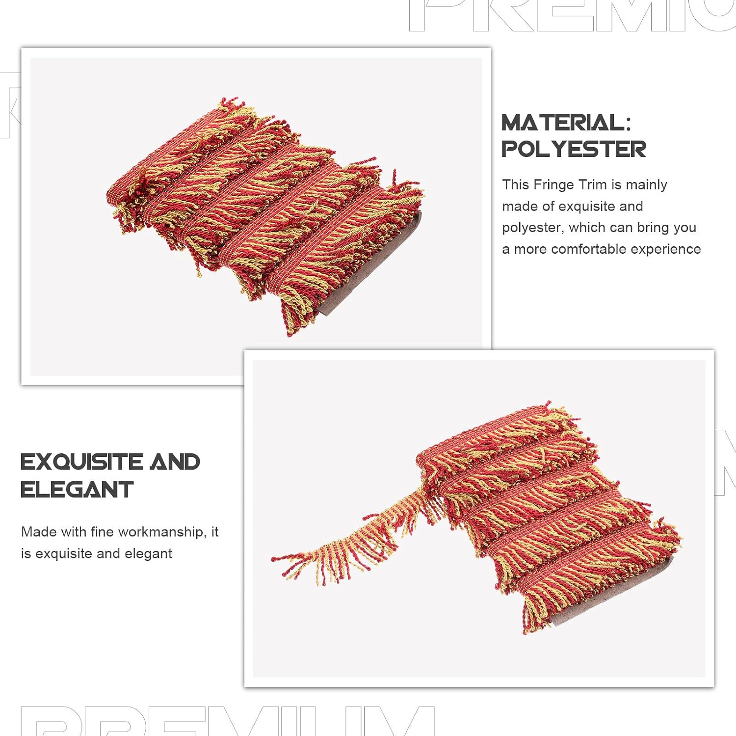 Fringe Trim Sewing Decorative Curtain Tassel Edging for DIY Projects