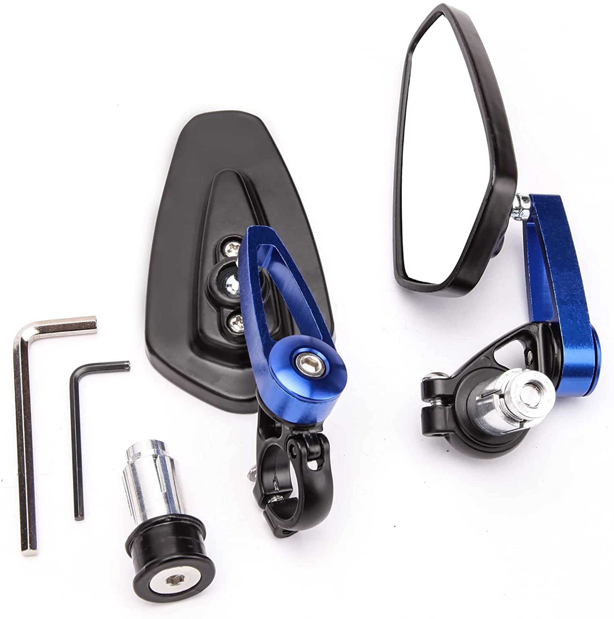 SORAX CNC Alloy Stylish Design 2-Version Mirror for Motorbike Rear