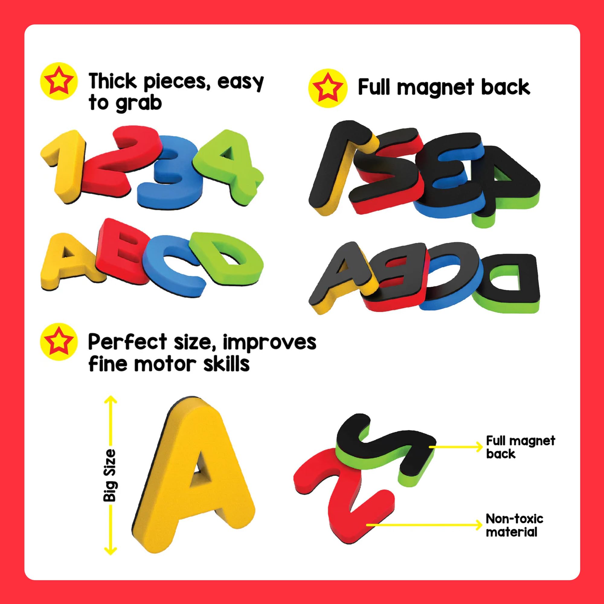 Play Panda Learn to Write Magnetic Board with Letters & Numbers for 3+ yrs Kids