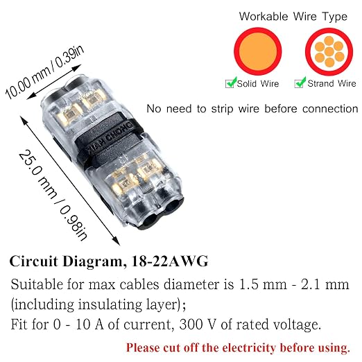 Conector Frienda I Tap 2 Pin 15 Pzas Kit Universal miniatura 2