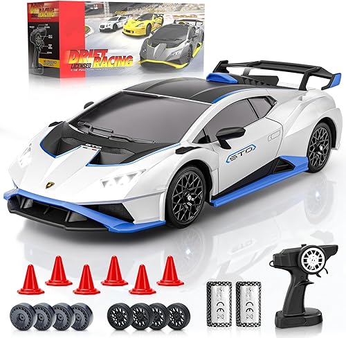 Lamborghini Auto de control remoto, escala 118, auto de juguete Lamboghini con licencia oficial, autos RC geniales para niños de 4, 5, 6, 7, 8, 9,