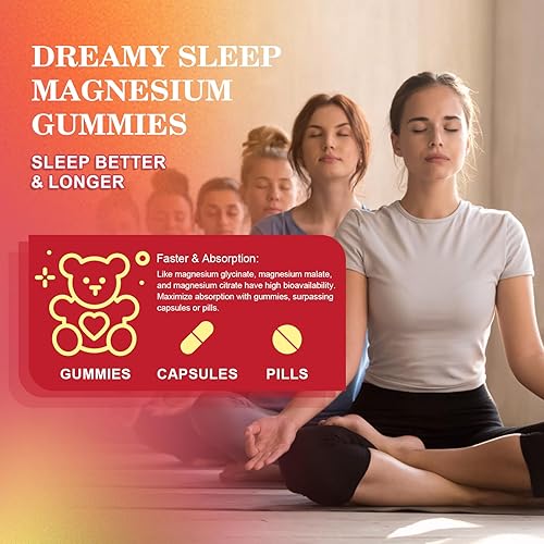 Miniatura 6 de Paquete de 2 gomitas de glicinato de magnesio de 600 mg, suplemento de magnesio complejo malato de magnesio, citrato de magnesio y potasio, apoya la