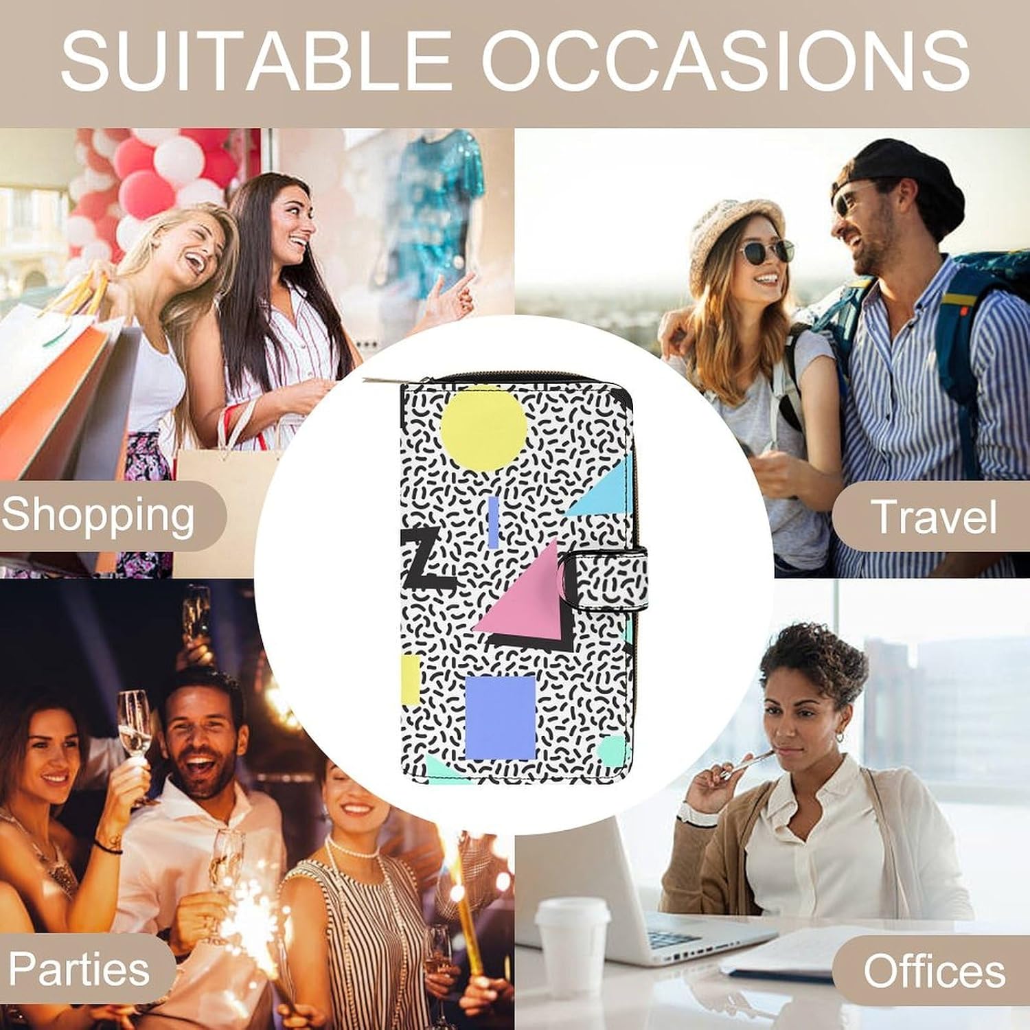 Funny Retro Large Capacity Portable Leather Multifunctional Wallet