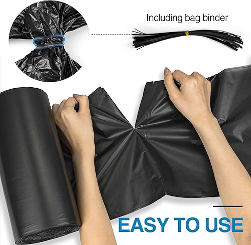 Miniatura 3 de Charmount Bolsas de basura para contratistas de 55 galones, 1.5 mil-37 x 56 pulgadas con lazos, 50 bolsas de basura resistentes para exteriores,