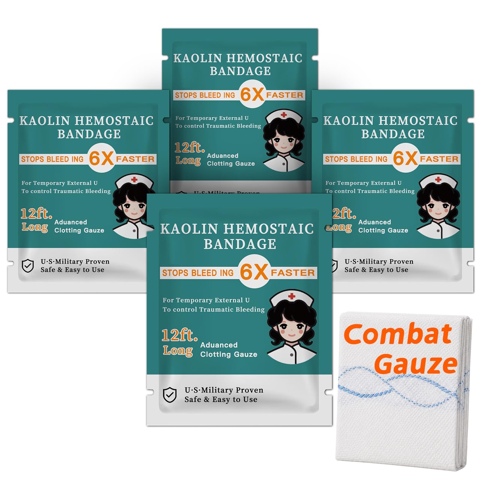 Advanced Flexible Hemostatic Gauze Bleed Survival