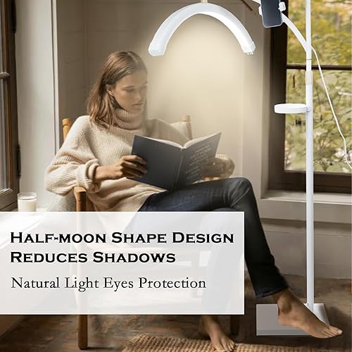 Miniatura 40 de Lámpara de pestañas para extensiones de pestañas, lámpara de pestañas LED ajustable, luz de media luna, tatuaje, iluminación sin sombras, para Dorado