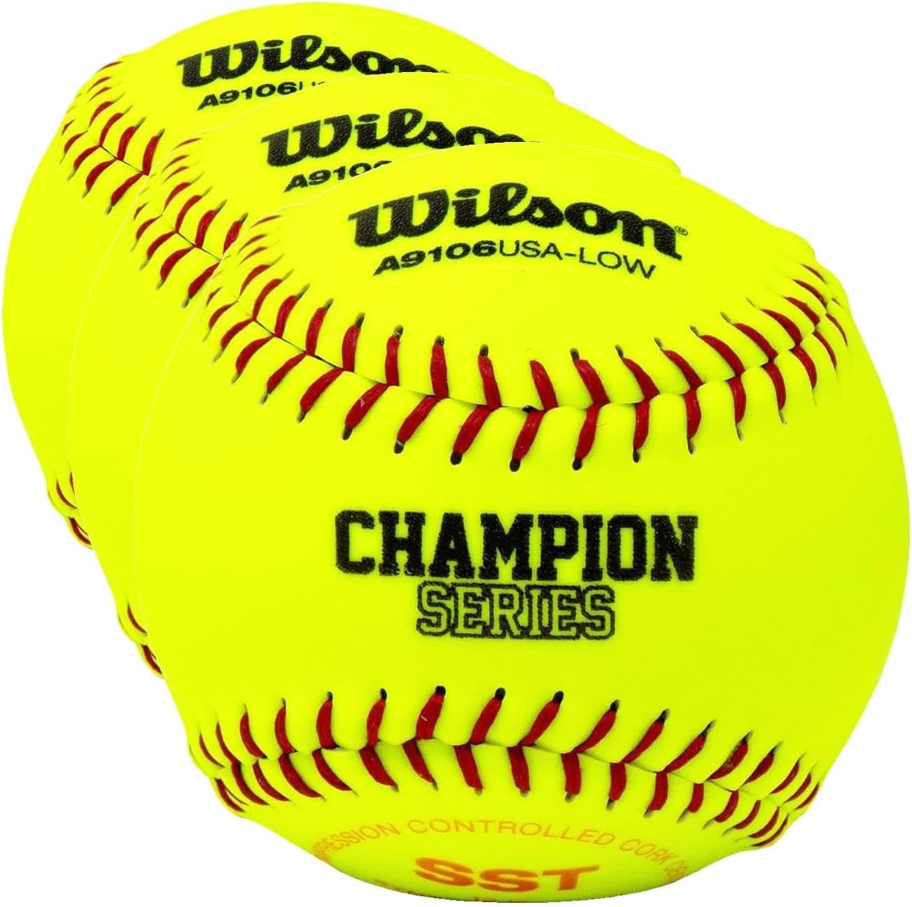 Wilson A9106 12" ASA Championship Series Synthetic SST Softball 1 Dozen