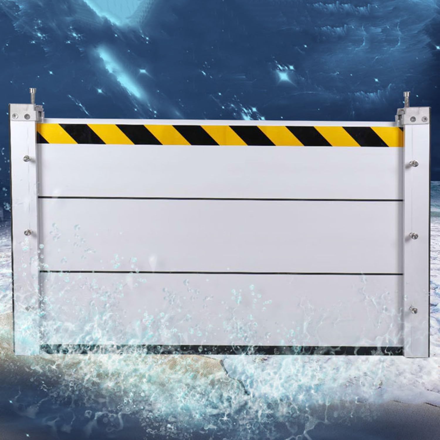 DEHIWI Portable Safety Rescue Anti Water Aluminum Flood Barrier Flood Control Flap/Baffle/Gate Flood Equipment Easy Assembly and Disassembly,For Prevent Flooding,150cm*60cm