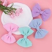 Vista 7 de YanJie Diademas de nailon para bebés y niñas recién nacidas, lazos hechos a mano, accesorios para el cabello para recién nacidos, niños pequeños