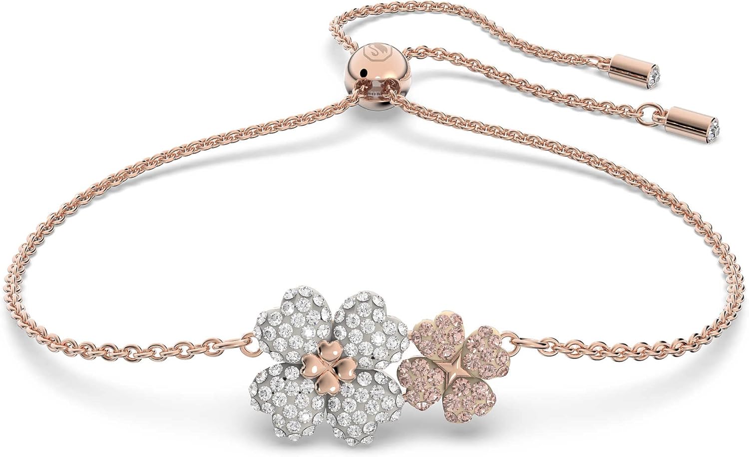 Swarovski Latisha Bracelet, Flower, Multicolored, Rose-gold tone Finish