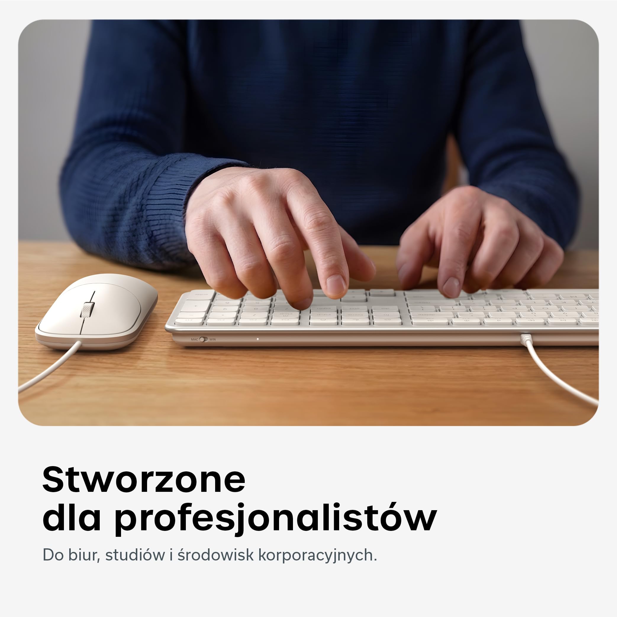 SATECHI klawiatura i mysz CLX3, amerykański układ QWERTY, srebrne | Plug and Play przez USB-C, zgodność z macOS i Windows oraz urządzeniami z Androidem