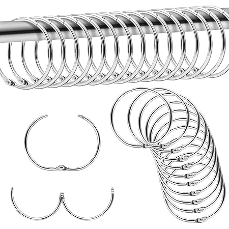 12 Stück Edelstahl Vorhangringe 28mm - Gardinenringe Für Vorhangschienen