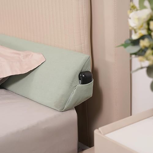 Aurako Almohada de cuña para cama de tamaño individual, almohada para cabecero, colchón de cuña, relleno de huecos de cama, triángulo, cuñas de